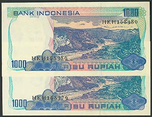 INDONESIA. 1000 Rupiah. 1980. ... 