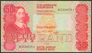 SUDAFRICA. 50 Rand. 1990. Serie AEE. (Pick: ... 