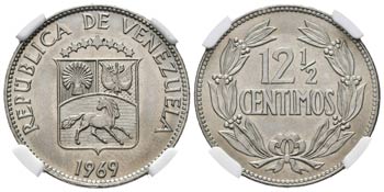 REPÚBLICA DE VENEZUELA. 12 1/2 Céntimos. ... 