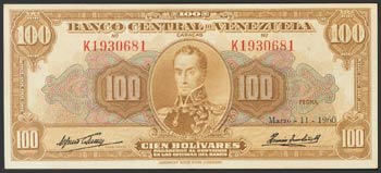 VENEZUELA. 100 Bolívares. 11 de Marzo de ... 
