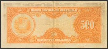 VENEZUELA. 500 Bolívares. 8 de ... 