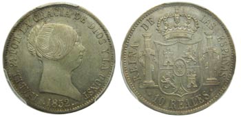 Isabel II (1833-1868). 1852. 10 ... 