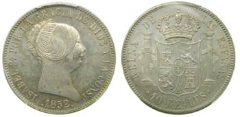 Isabel II (1833-1868). 1852. 10 ... 