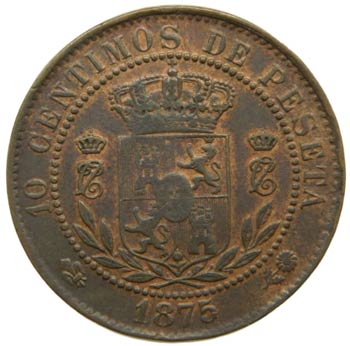 Carlos VII (1872-1876). 1875. 10 ... 