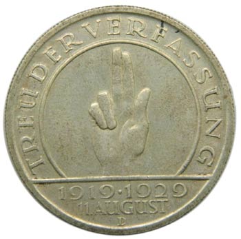 Alemania. 5 reichsmark. 1929. D. ... 
