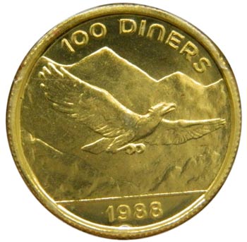 Andorra. 100 diners. 1988. KM#42. ... 