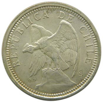 Chile. 5 pesos. 1927. Sº. ... 