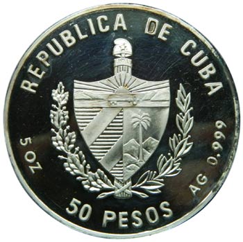Cuba. 50 pesos. 1995. KM#487. ... 