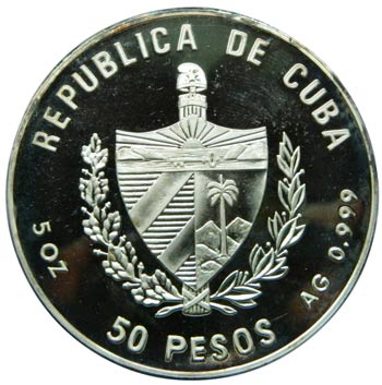 Cuba. 50 pesos. 1995. KM#488. ... 