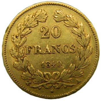 Francia. 20 francs. 1840. A. ... 