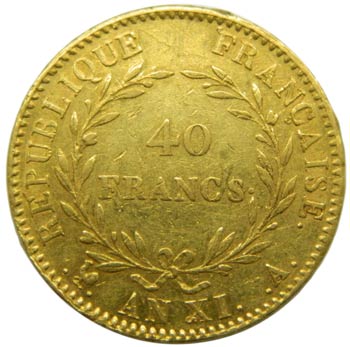 Francia. (1799-1804). 40 francs. ... 
