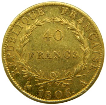 Francia. 40 francs. 1806. A. ... 