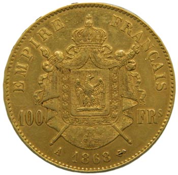 Francia. 100 francs. 1868. A. ... 
