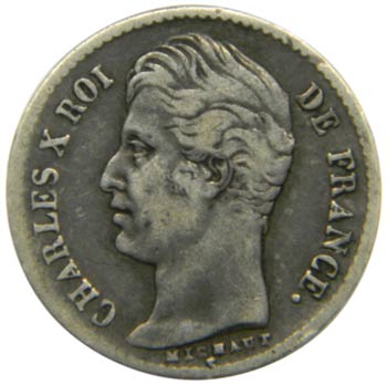 Francia. 1/4 franc. 1827. M. ... 