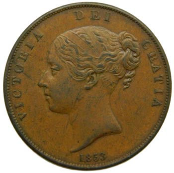 Gran Bretaña. Penny. 1853. ... 