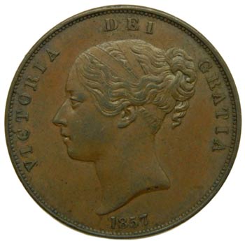 Gran Bretaña. Penny. 1857. ... 