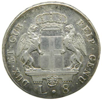 Italia. 8 Lire. 1797. Génova. ... 