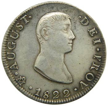 México. 8 reales. 1822. JM. ... 