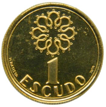 Portugal. 1 escudo. 2001. KM#631a. ... 