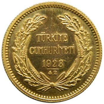 Turquía. 250 kurush. 1923/42. ... 