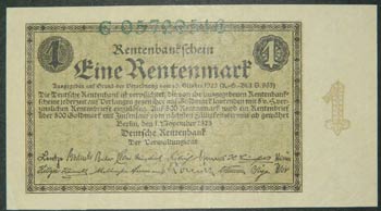 Alemania. 1 Rentenmark. 1.11.1923. ... 