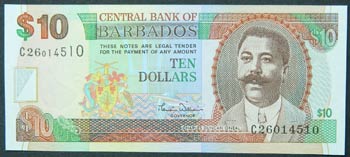 Barbados. 10 dollars. ND (1999). ... 