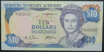 Bermudas. 10 dollars. 20.2.1989. ... 