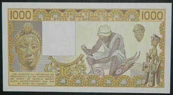 Burkina faso. 1000 francs. 1985. ... 