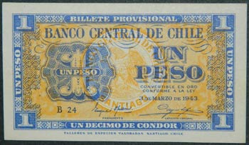 Chile. 1 peso = 1/10 Condor. ... 