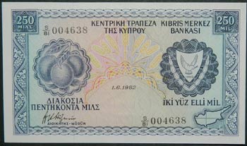 Chipre. 250 mils. 1.6.1982. (Pick ... 
