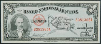 Cuba. 1 peso. 1953. (Pick 86). 