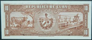 Cuba. 10 pesos. 1956. (Pick 88 ... 