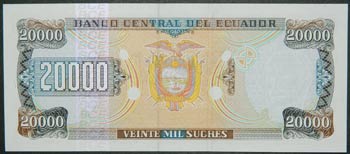 Ecuador. 20.000 sucres. 2.6.1997. ... 