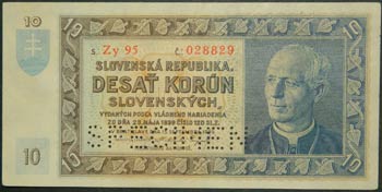 Eslovaquia. 10 korun. 23.5.1939. ... 