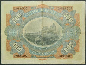 España. 500 pesetas. 15.7.1907. ... 