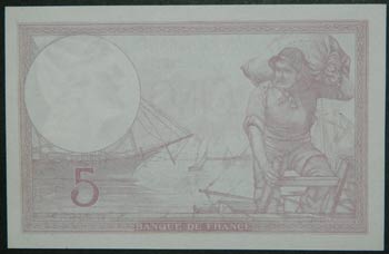 Francia. 5 francs. 24.8.1939. ... 