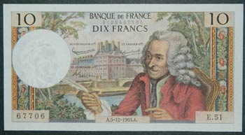 Francia. 10 francs. 5.12.1963. ... 