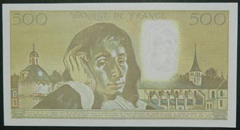 Francia. 500 francs. 2.1.1992. ... 