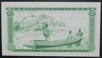 Gambia. 10 dalasis. ND (1972-86). ... 