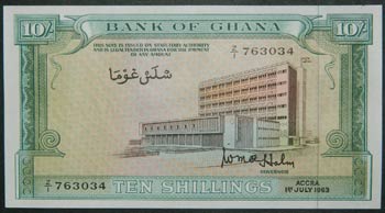 Ghana. 10 shillings. 1.7.1963. ... 