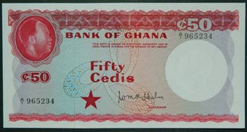 Ghana. 50 cedis. ND (1965). (Pick ... 
