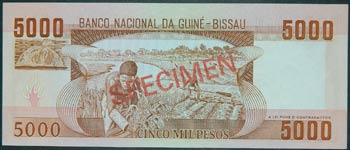 Guinea Bissau. 5000 pesos. ... 