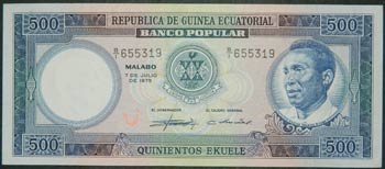 Guinea Ecuatorial. 500 ekuele. ... 