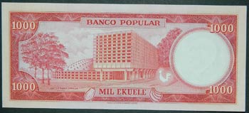 Guinea Ecuatorial. 1000 ekuele. ... 