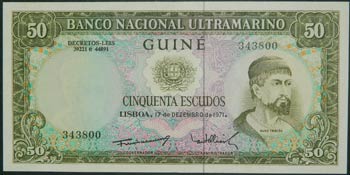 Guinea Portuguesa. 50 escudos. ... 