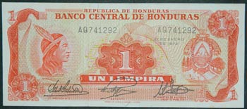 Honduras. 1 lempira. 21.1.1972. ... 