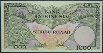 Indonesia. 1000 rupiah. 1.1.1959. ... 