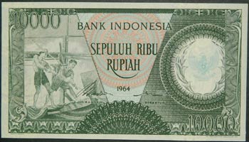 Indonesia. 10.000 rupiah. 1964. ... 