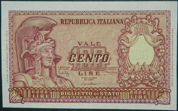Italia. 100 lire. 31.12.1951. ... 