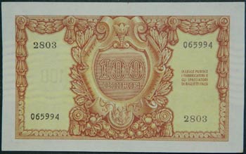 Italia. 100 lire. 31.12.1951. ... 